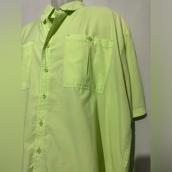 Drake Waterfowl Systems Men’s XL Green Short Sleeve Fishing Shirt Vented Outdoor - Picture 2 of 4